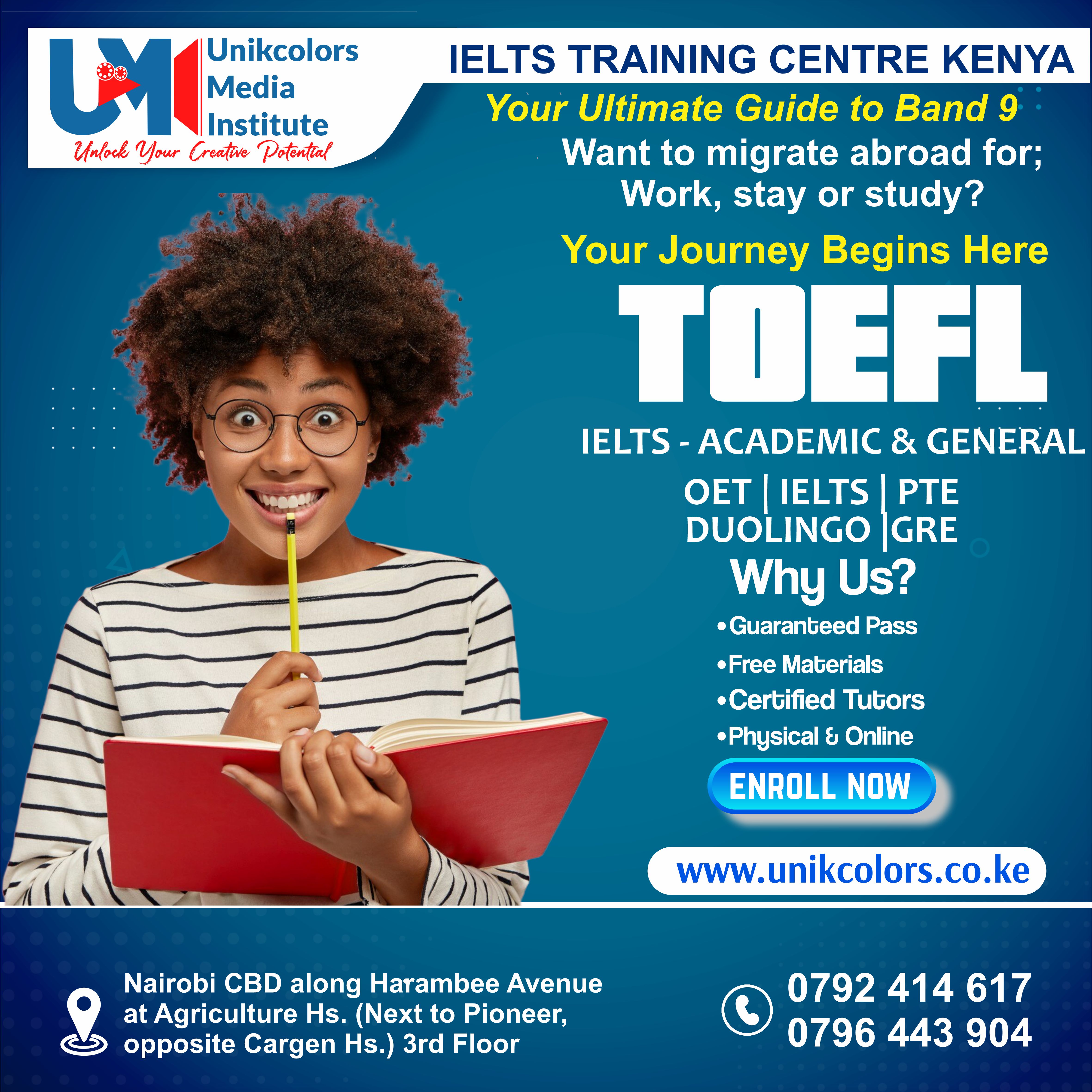 IELTS TRAINING CENTRE KENYA - IELTS PREPARATION | OET | TOEFL | PTE | GRE | DUOLINGO